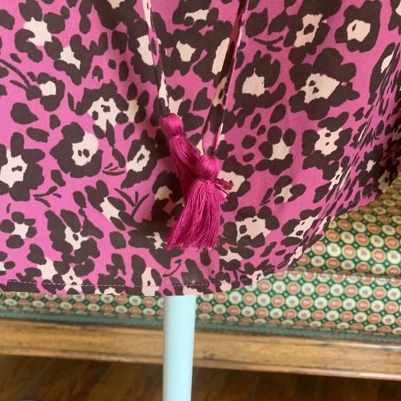 Nanette Lenore tassel front animal print blouse. Wornnonce - Picture 3 of 6